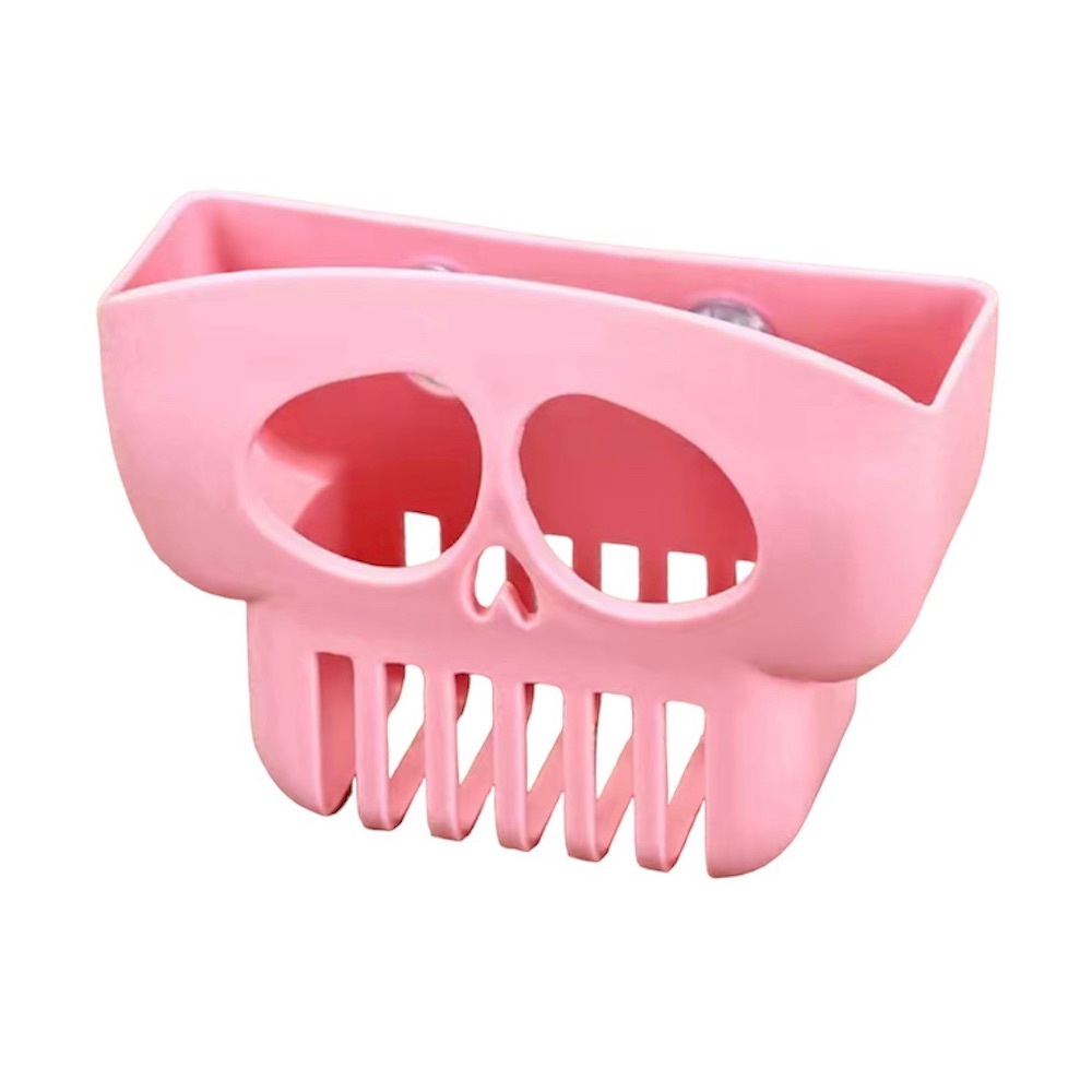 🩷☠️ PINK SKULL Sponge Holder Halloween Decor NEW
